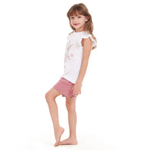 Load image into Gallery viewer, Girls summer pajama set Princess Crown t-shirt + Pink shorts