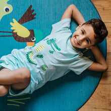 Load image into Gallery viewer, Boys summer pajama set Crocodile t-shirt + Aqua shorts