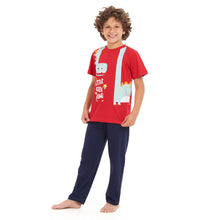 Load image into Gallery viewer, Boys summer pajama set Giant Cool Dino t-shirt +Navy Pants
