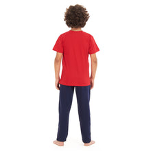 Load image into Gallery viewer, Boys summer pajama set Giant Cool Dino t-shirt +Navy Pants