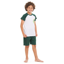 Load image into Gallery viewer, Boys summer pajama set baby dinosaur t-shirt +Green shorts