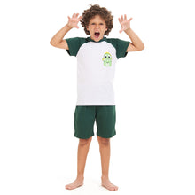 Load image into Gallery viewer, Boys summer pajama set baby dinosaur t-shirt +Green shorts