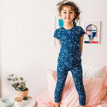 Load image into Gallery viewer, Girls summer pajama set Space t-shirt + leggings