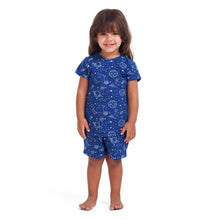 Load image into Gallery viewer, Girls summer pajama set Space t-shirt + Shorts