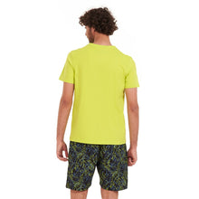 Load image into Gallery viewer, Men summer pajama set Lime green T-shirt + Petroleum x lime green short