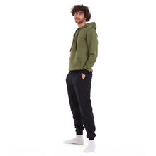 Load image into Gallery viewer, Men Winter Pajama Set Green geometric Sweatshirt + Black Pants