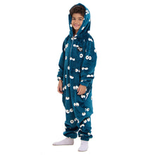 Load image into Gallery viewer, Snuggs Kids Blanket Onesie Petroleum Eyes