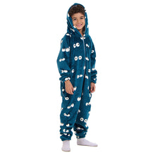Load image into Gallery viewer, Snuggs Kids Blanket Onesie Petroleum Eyes