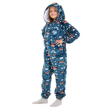 Load image into Gallery viewer, Snuggs Kids Blanket Onesie Blue monster Onesie