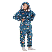 Load image into Gallery viewer, Snuggs Kids Blanket Onesie Blue monster Onesie
