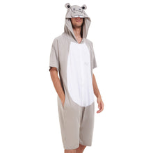 Load image into Gallery viewer, Snuggs Summer Onesie Short Hippo