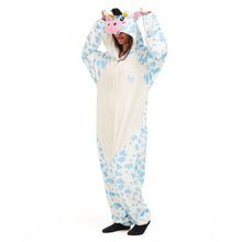 Load image into Gallery viewer, Snuggs Blanket Animal Onesie Light blue Cow