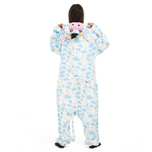 Load image into Gallery viewer, Snuggs Blanket Animal Onesie Light blue Cow