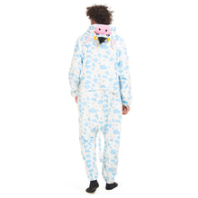 Load image into Gallery viewer, Snuggs Blanket Animal Onesie Light blue Cow