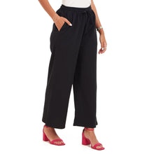 Load image into Gallery viewer, Women summer wide leg pants Black