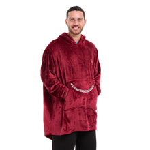 Load image into Gallery viewer, Snuggs Blanket Hoodie Dark Red مدفع رمضان