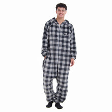 Load image into Gallery viewer, Snuggs Blanket Onesie Grey Checkered