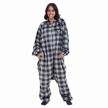 Load image into Gallery viewer, Snuggs Blanket Onesie Grey Checkered