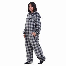 Load image into Gallery viewer, Snuggs Blanket Onesie Grey Checkered