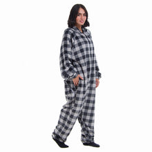 Load image into Gallery viewer, Snuggs Blanket Onesie Grey Checkered