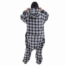 Load image into Gallery viewer, Snuggs Blanket Onesie Grey Checkered