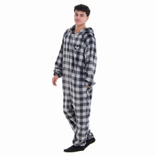 Load image into Gallery viewer, Snuggs Blanket Onesie Grey Checkered