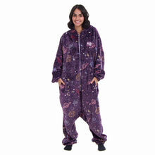 Load image into Gallery viewer, Snuggs Blanket Onesie Purple Space