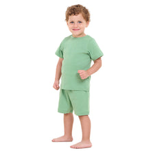 Load image into Gallery viewer, Boys summer pajama set Apple Green t-shirt + shorts