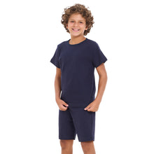 Load image into Gallery viewer, Boys summer pajama set Dark Blue t-shirt + shorts