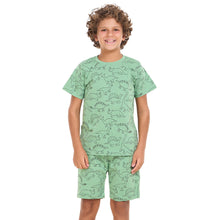 Load image into Gallery viewer, Boys summer pajama set Dinosaurs t-shirt + shorts