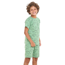 Load image into Gallery viewer, Boys summer pajama set Dinosaurs t-shirt + shorts