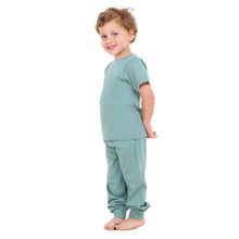 Load image into Gallery viewer, Boys summer pajama set Stone Blue t-shirt + Pants