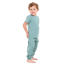 Load image into Gallery viewer, Boys summer pajama set Stone Blue t-shirt + Pants