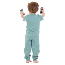 Load image into Gallery viewer, Boys summer pajama set Stone Blue t-shirt + Pants