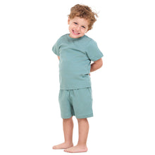 Load image into Gallery viewer, Boys summer pajama set Stone Blue t-shirt + shorts