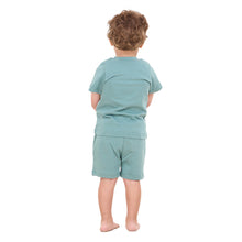 Load image into Gallery viewer, Boys summer pajama set Stone Blue t-shirt + shorts