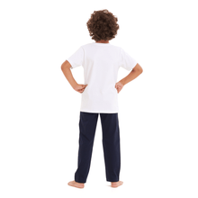 Load image into Gallery viewer, Boys summer pajama set Car t-shirt +Dark blue pants