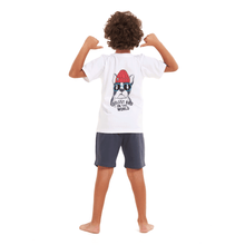 Load image into Gallery viewer, Boys summer pajama set Dog t-shirt +Dark grey shorts