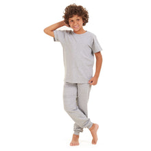 Load image into Gallery viewer, Boys summer pajama set Grey t-shirt + Pants