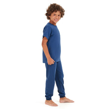 Load image into Gallery viewer, Boys summer pajama set Petroleum t-shirt + Pants
