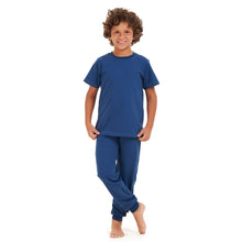 Load image into Gallery viewer, Boys summer pajama set Petroleum t-shirt + Pants