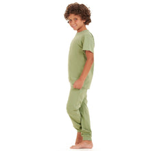 Load image into Gallery viewer, Boys summer pajama set Pistache t-shirt + Pants