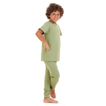 Load image into Gallery viewer, Boys summer pajama set Pistache t-shirt + Pants