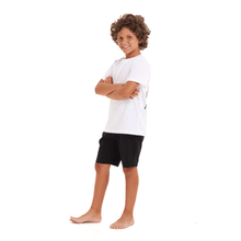 Load image into Gallery viewer, Boys summer pajama set Tiger t-shirt +Black shorts