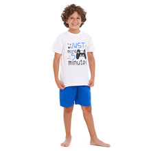 Load image into Gallery viewer, Boys summer pajama set Video games t-shirt +Blue shorts