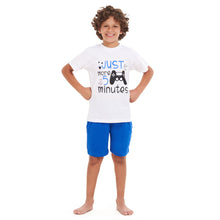 Load image into Gallery viewer, Boys summer pajama set Video games t-shirt +Blue shorts