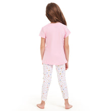 Load image into Gallery viewer, Girls summer pajama set Magical Unicorn t-shirt + White leggings