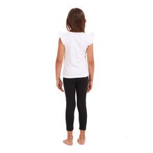 Load image into Gallery viewer, Girls summer pajama set Bear t-shirt + Black leggings