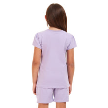 Load image into Gallery viewer, Girls summer pajama set Purple t-shirt +shorts