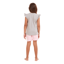 Load image into Gallery viewer, Girls summer pajama set Unicorn t-shirt + Pink shorts